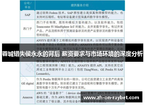 蓉城错失侯永永的背后 薪资要求与市场环境的深度分析